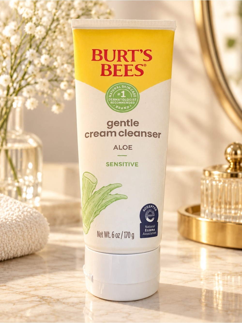 Burt’s Bees Sensitive Gentle Cream Cleanser Aloe 6 oz Fragrance Free
